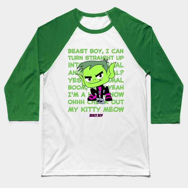 Teen Titans Go To The Movies - Beast Boy Baseball T-Shirt by THINK. DESIGN. REPEAT.